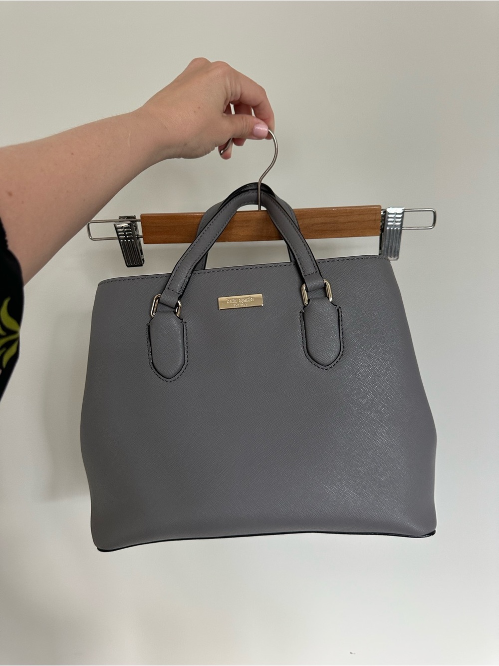 kate spade Gray Saffiano Leather Top-Handle Satchel